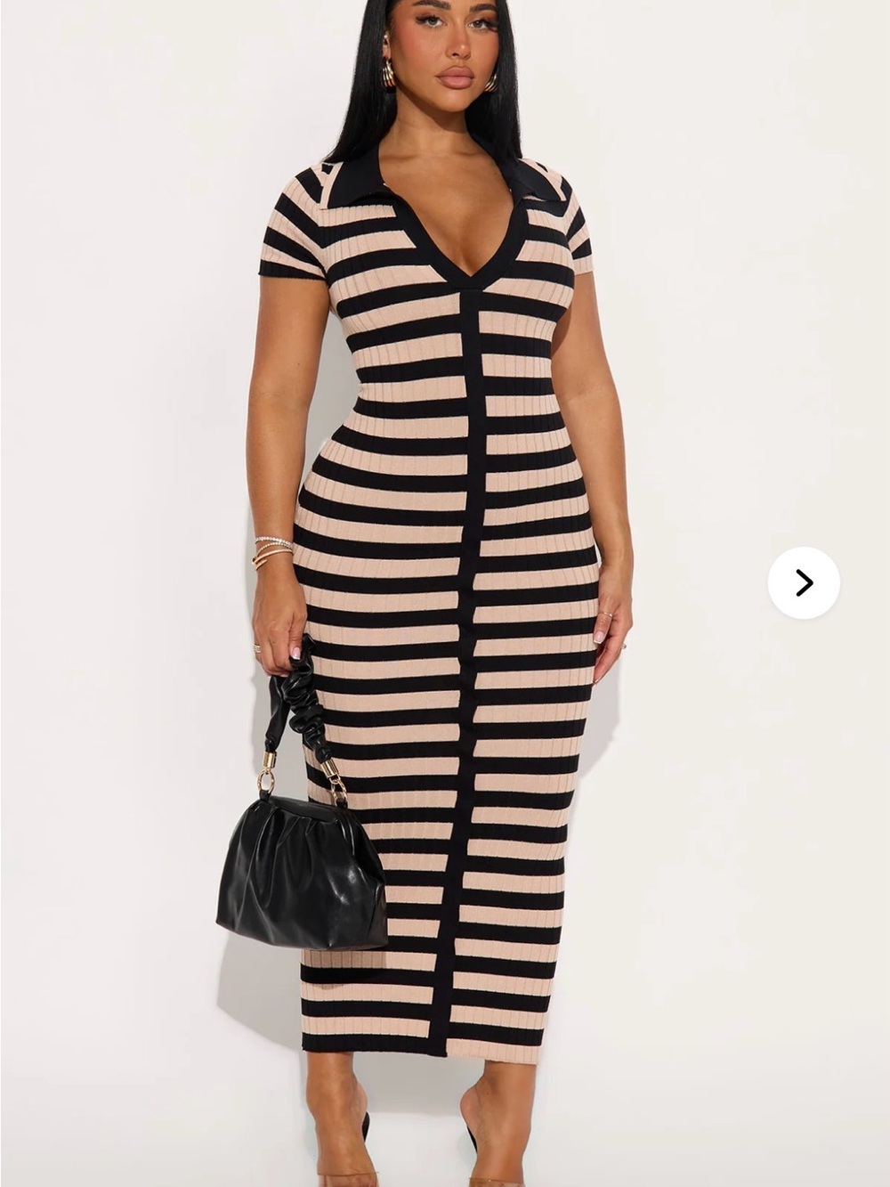 Fashion nova Prestigious Tour Ribbed Midi Dress size large